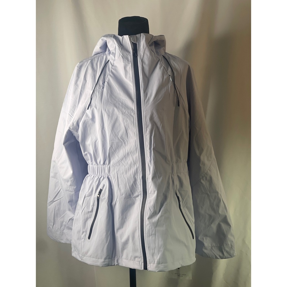 Yousify Athletic Women Light Purple Hooded Windbreaker Jacket XL Y5011 NWT